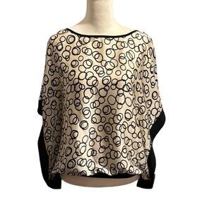 Metallic sleek abstract blouse oversized fit size small